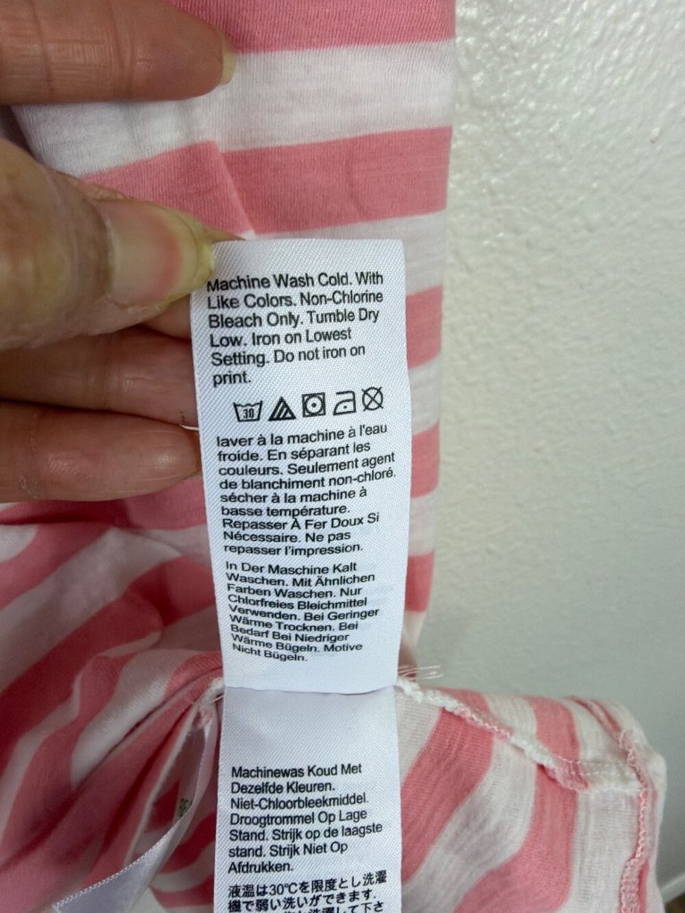 J.Crew Bonjour De Savoie Pink Stripe Graphic Tee French Alps XL Cotton - Picture 8 of 14